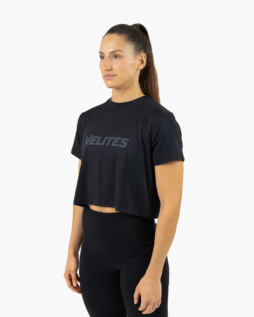 CROP HOLO - Black