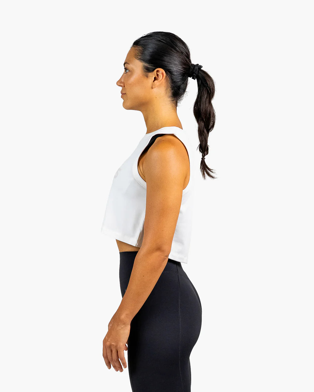 HOLO TANK CROP - White