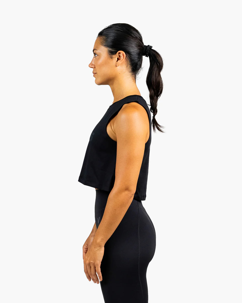 HOLO TANK CROP - Black
