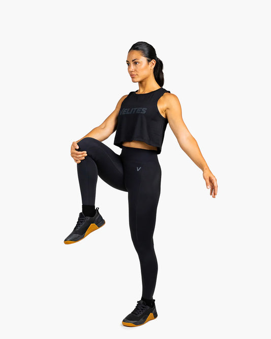 HOLO TANK CROP - Black