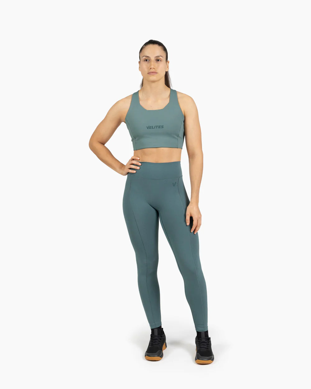 SUJETADOR CUELLO ALTO HOLO - Pine green
