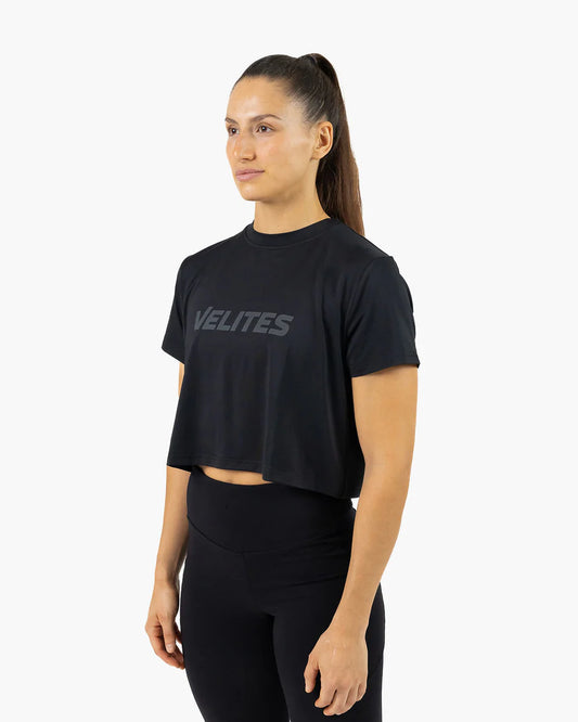 CROP HOLO - Black
