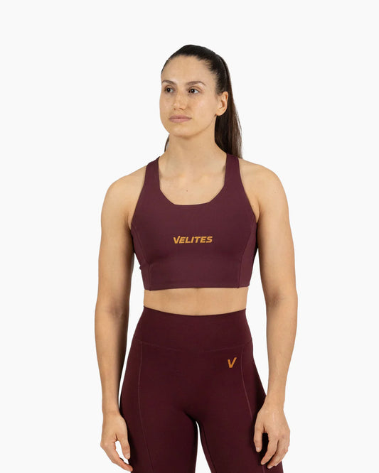 SUJETADOR CUELLO ALTO HOLO - Pomegranate